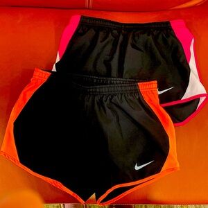 Nike dry fit running shorts.  Great for running or working out.